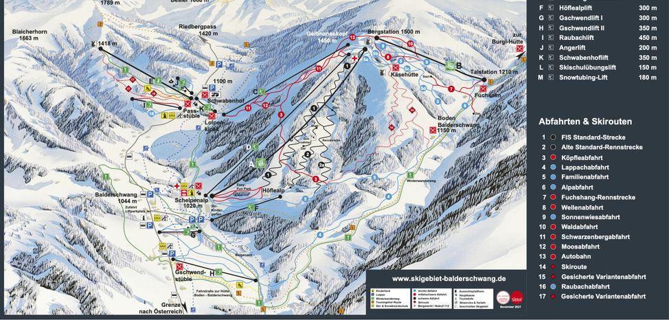 Pistenplan Balderschwang