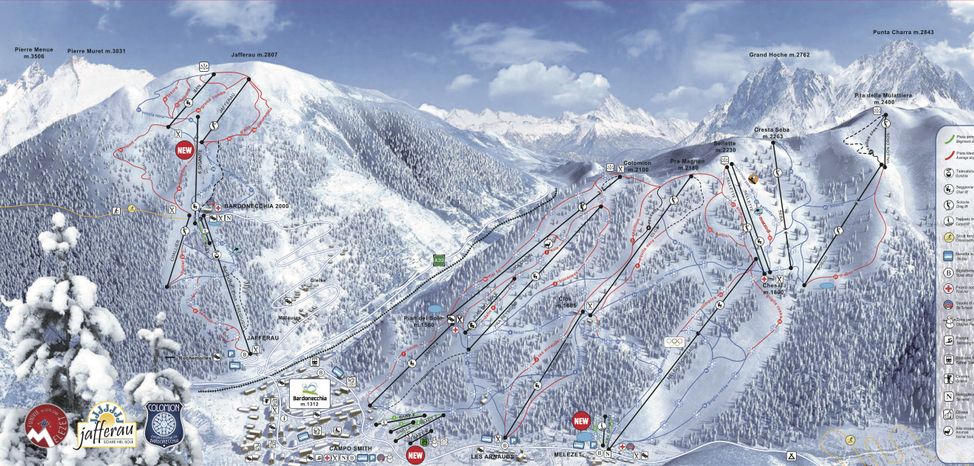 Pistenplan Bardonecchia