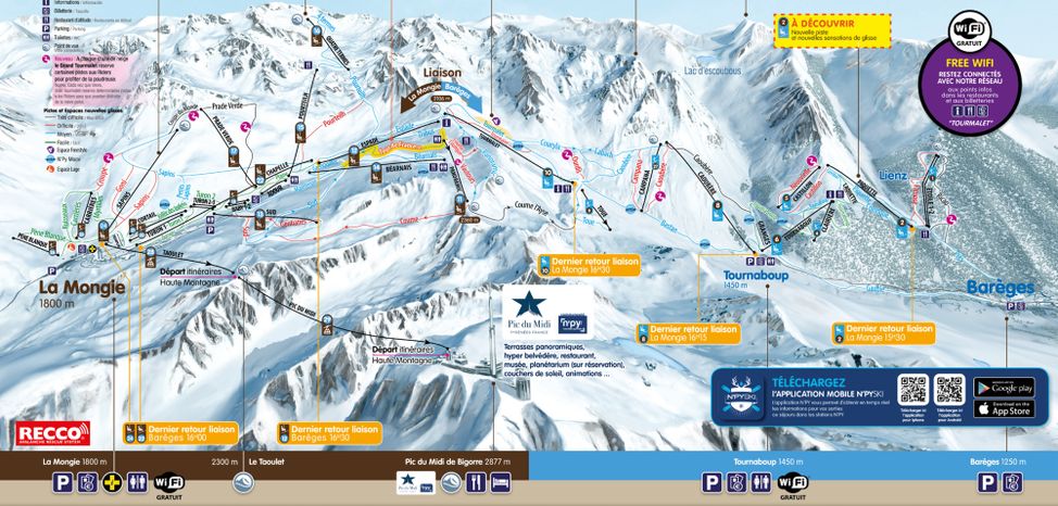 Pistenplan Grand Tourmalet