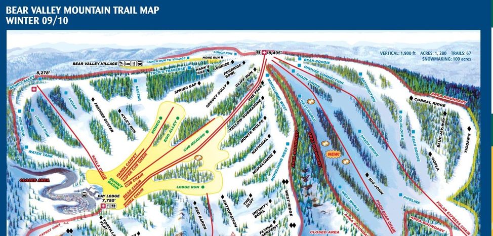 Detaillierte Infos zum Skiurlaub im Skigebiet Bear Valley