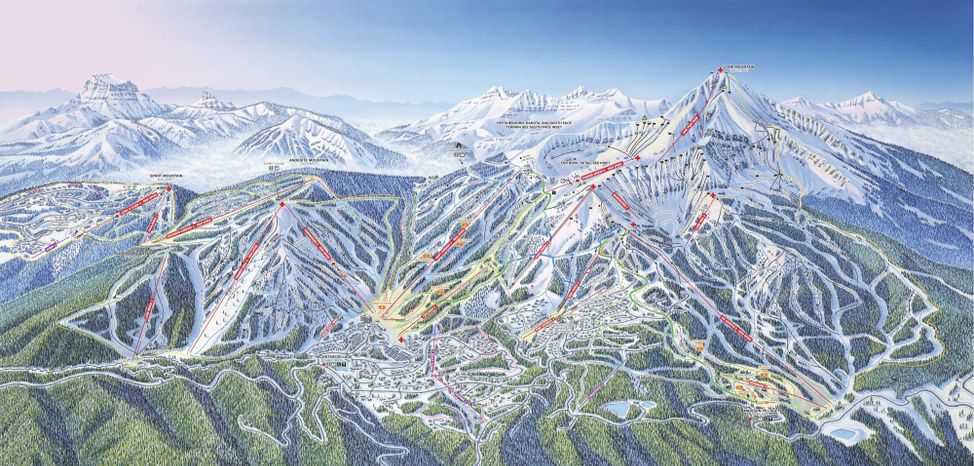 Pistenplan Big Sky Resort Frontseite