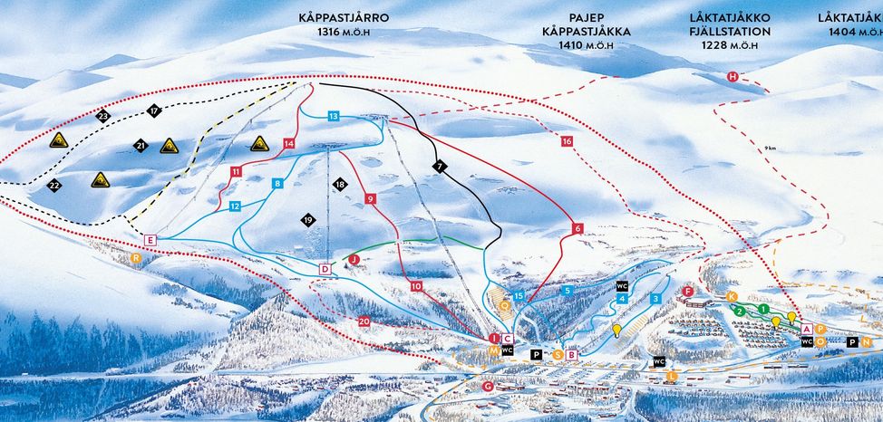 Detaillierte Infos zum Skiurlaub im Skigebiet Björkliden