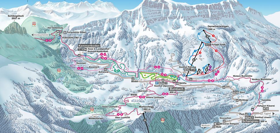 Detaillierte Infos zum Skiurlaub im Skigebiet Bumbach Schangnau