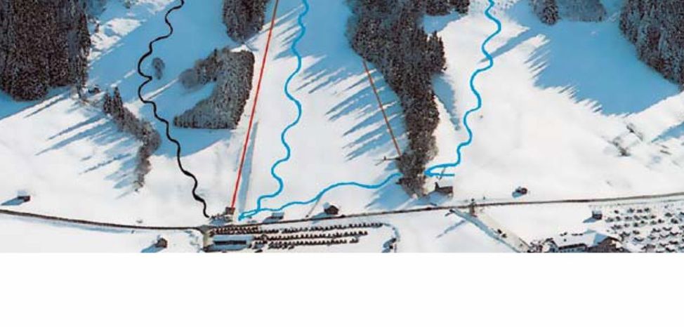 Pistenplan Skigebiet Buronlifte Wertach