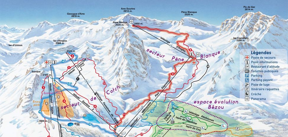 Detaillierte Infos zum Skiurlaub im Skigebiet Gourette