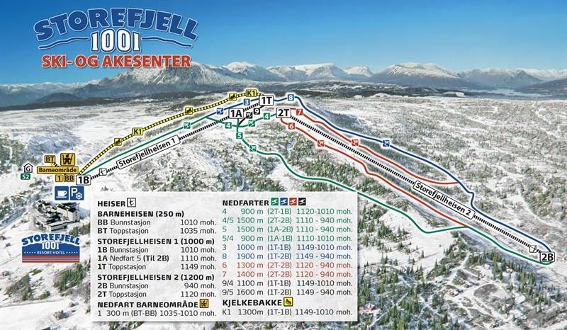 Detaillierte Infos zum Skiurlaub im Skigebiet Gol Storefjell
