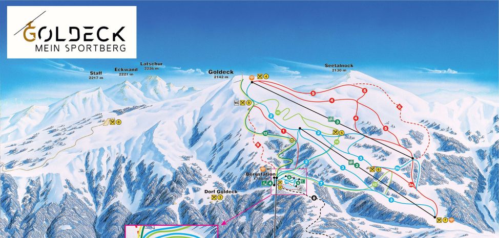 Pistenplan Goldeck
