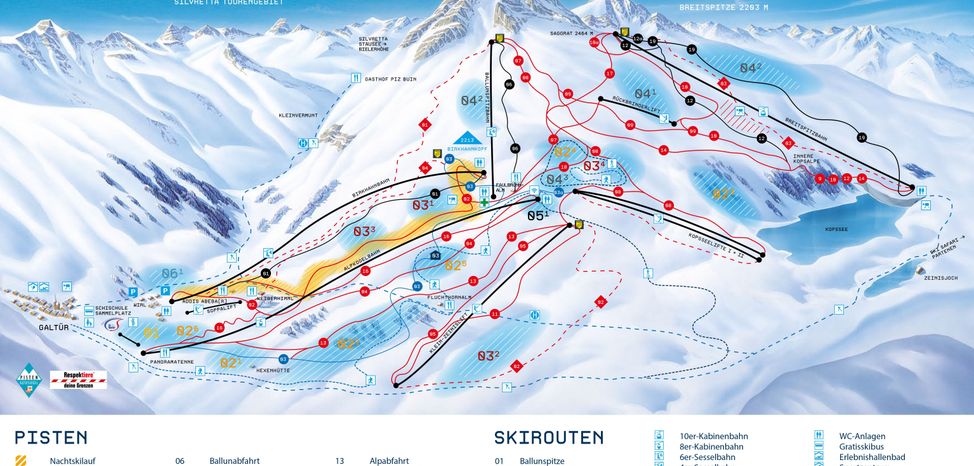 Pistenplan Galtür
