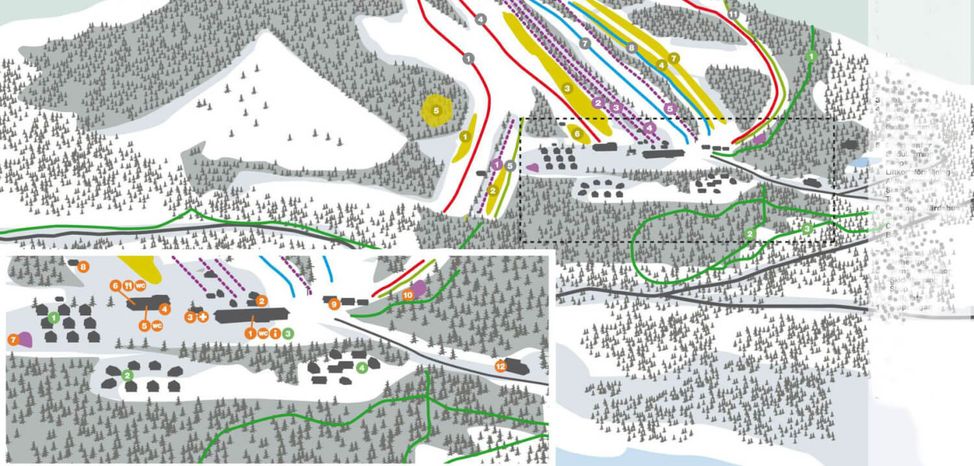 Pistenplan Gesundaberget