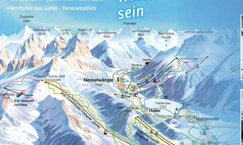 Pistenplan Grän Füssener Jöchle