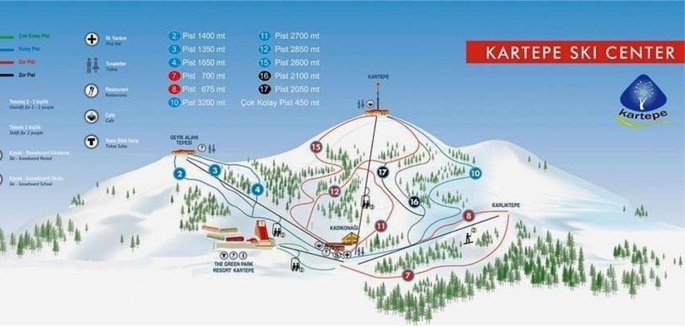 Pistenplan Green Park Kartepe Resort