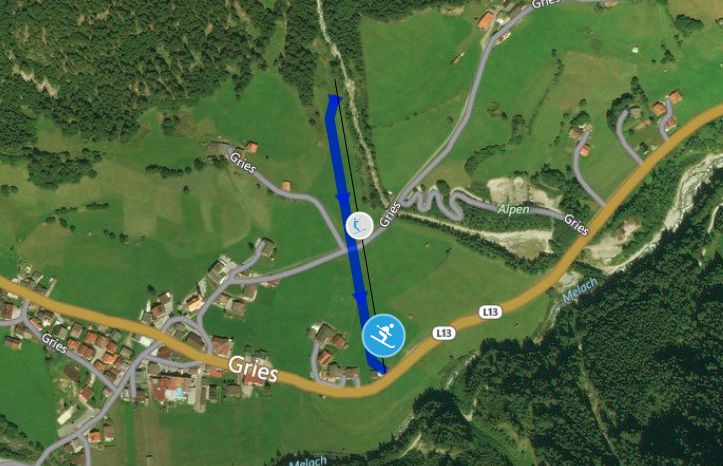 Lage Sonnenberglift Gries im Sellrain