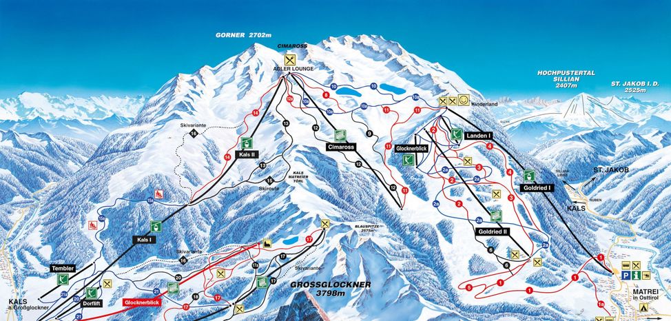 Pistenplan Großglockner Resort Kals-Matrei