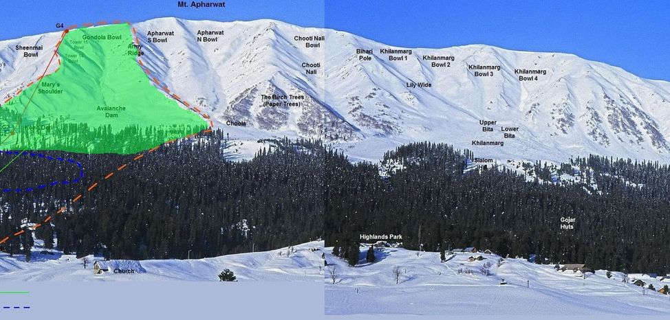 Pistenplan Gulmarg