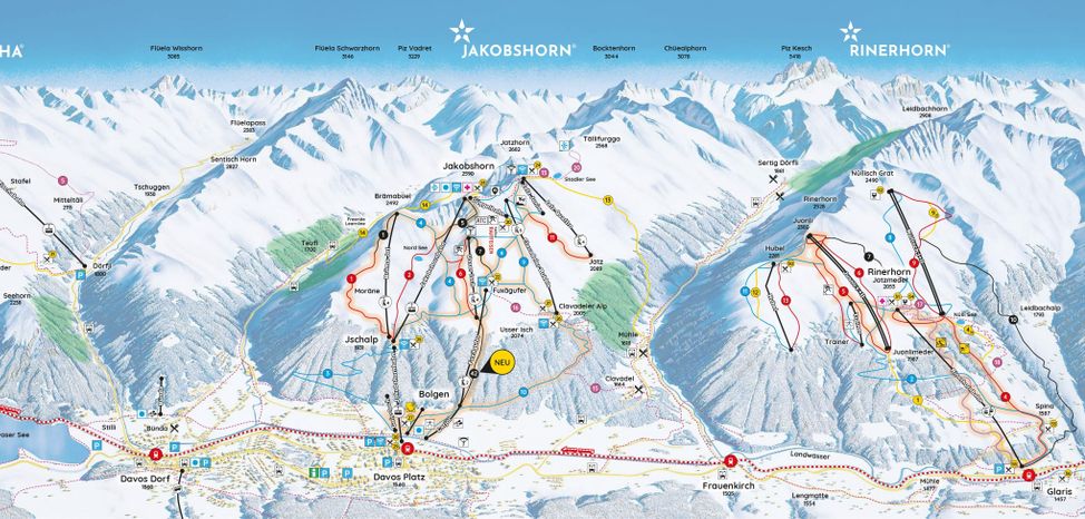 Pistenplan Rinerhorn