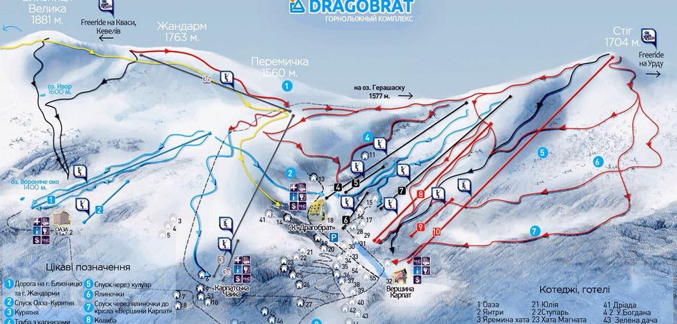 Pistenplan Dragobrat