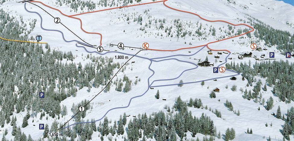 Pistenplan Emberger Alm