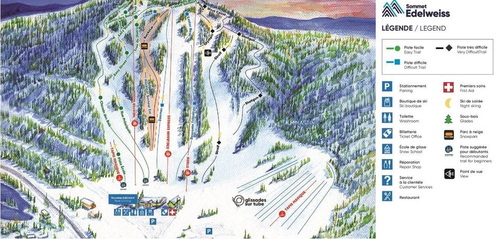 Detaillierte Infos zum Skiurlaub im Skigebiet Sommet Edelweiss bei Ottawa