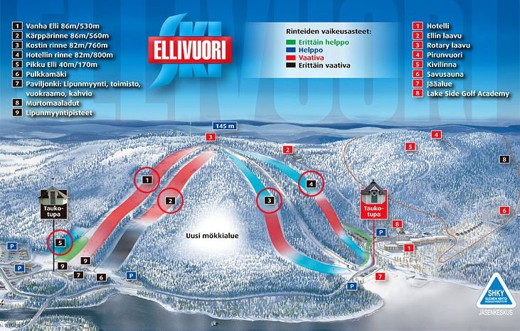 Detaillierte Infos zum Skiurlaub im Skigebiet Ellivuori