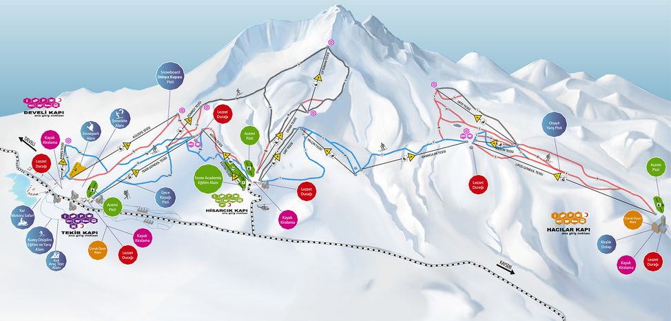 Pistenplan Erciyes Kayseri