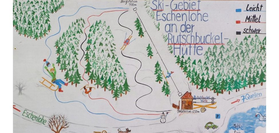 Pistenplan Eschenlohe Auf der Rieder