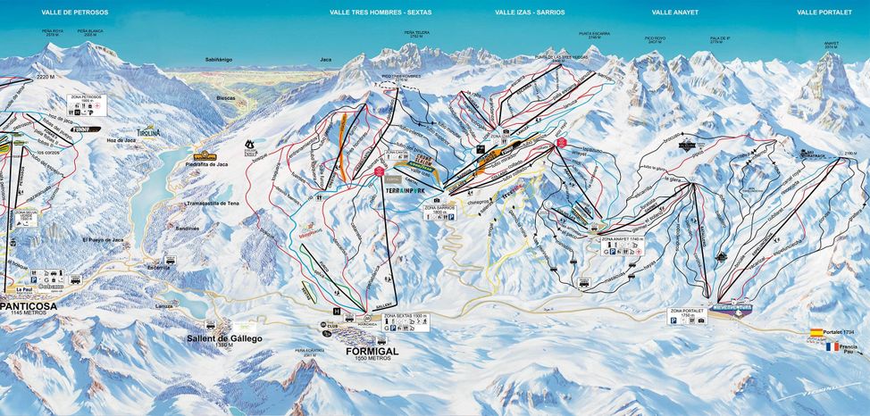 Pistenplan Formigal Panticosa