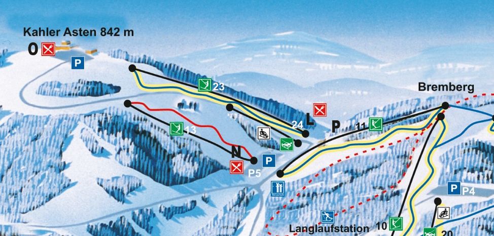 Familienskigebiet Sahnehang mit Rodellift