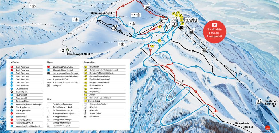 Detaillierte Infos zum Skiurlaub im Skigebiet Feuerkogel - Ebensee