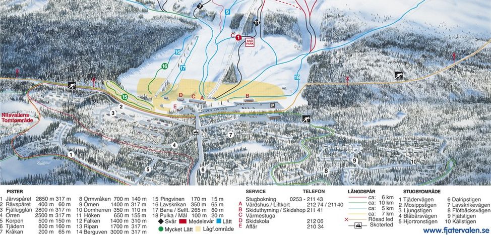 Detaillierte Infos zum Skiurlaub im Skigebiet Fjätervalen