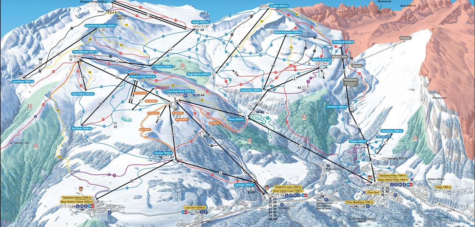 Pistenplan Laax