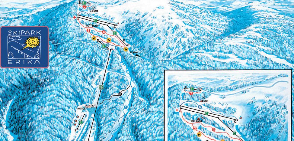 Detaillierte Infos zum Skiurlaub im Skigebiet Kojsovska Hola/Skipark Erika