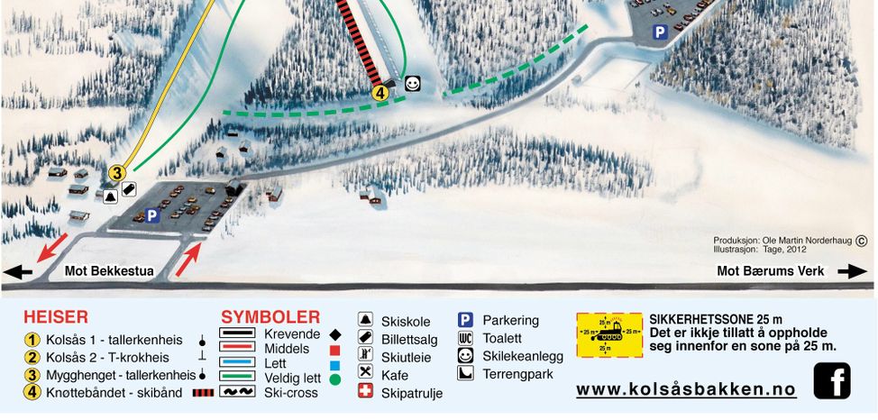 Detaillierte Infos zum Skiurlaub im Skigebiet Kolsås Skisenter