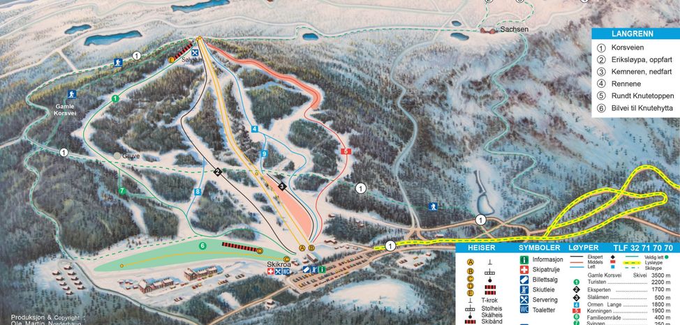 Pistenplan Kongsberg