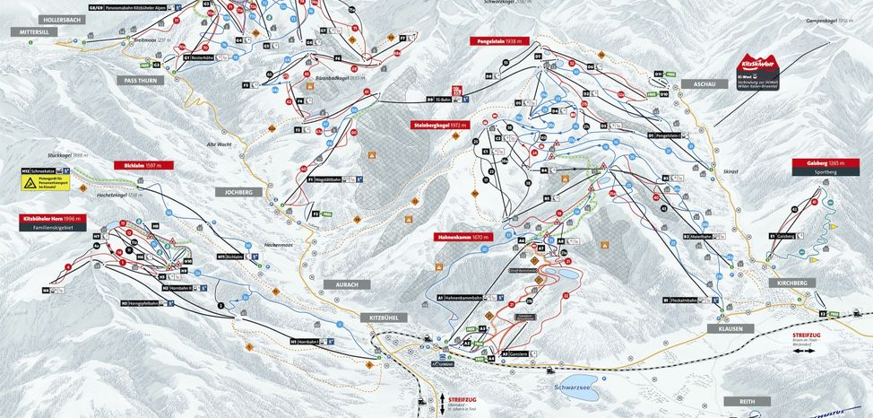 Pistenplan Kitzbühel