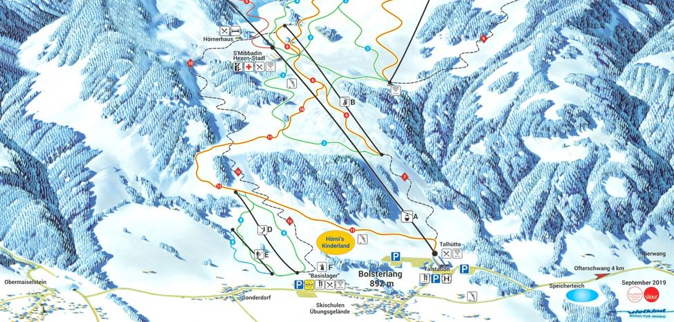 Pistenplan Hörnerbahn Bolsterlang