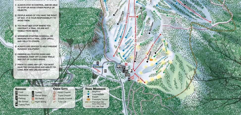 Pistenplan Hoodoo Ski Area
