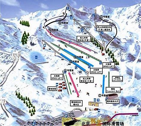 Pistenplan Skigebiet Huaibei