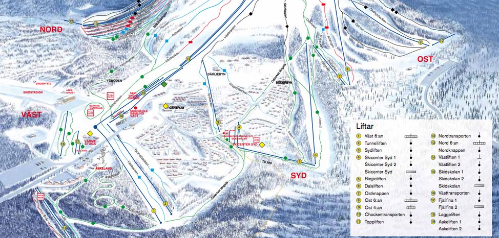 Detaillierte Infos zum Skiurlaub im Skigebiet Idre Fjäll
