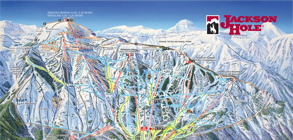 Pistenplan Jackson Hole