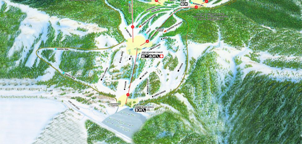 Detaillierte Infos zum Skiurlaub im Skigebiet June Mountain