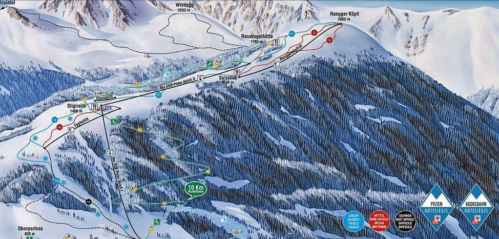 Pistenplan Oberperfuss Rangger Köpfl
