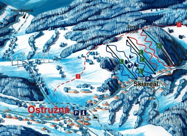 Detaillierte Infos zum Skiurlaub im Skigebiet Ostruzna