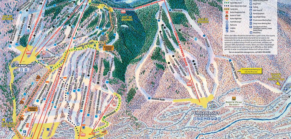 Detaillierte Infos zum Skiurlaub im Skigebiet Loon Mountain