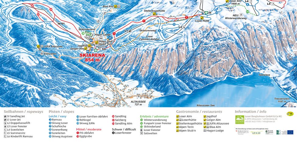 Pistenplan Loser Altaussee