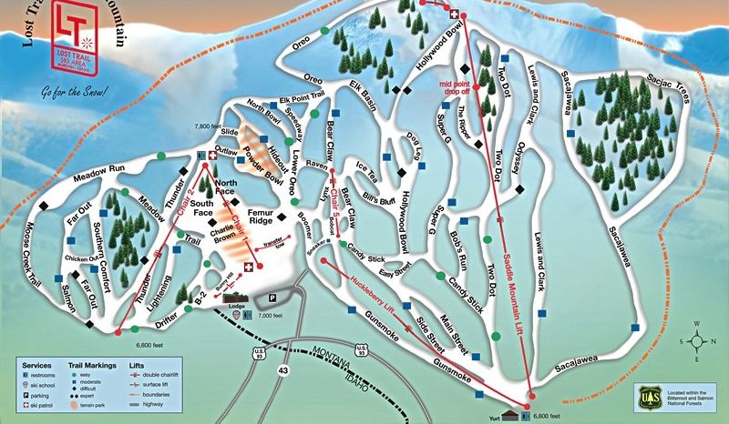 Detaillierte Infos zum Skiurlaub im Skigebiet Lost Trail Powder Mountain