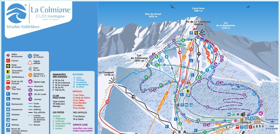 Detaillierte Infos zum Skiurlaub im Skigebiet La Colmiane