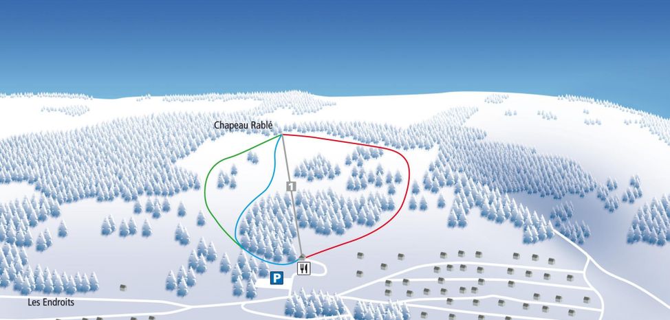Pistenplan La Chaux de Fonds - Chapeau Rable