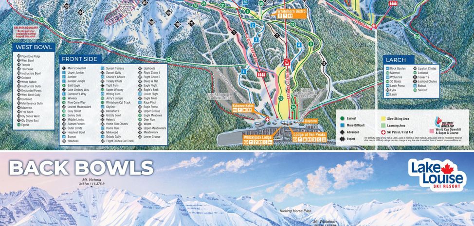 Pistenplan Lake Louise