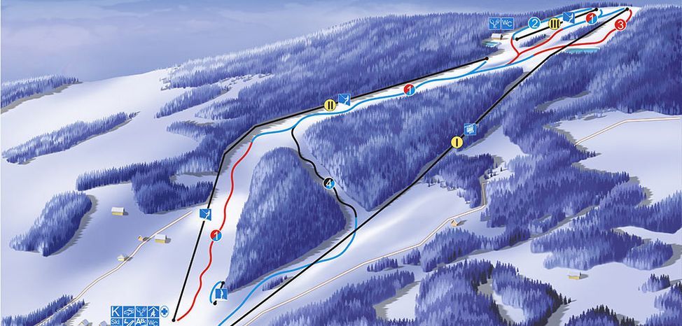 Pistenplan Laskowa Ski