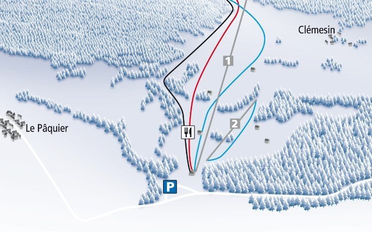 Pistenplan Le Pâquier - Crêt du Puy